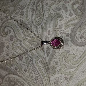 Pink Topaz Necklace